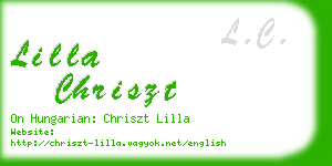 lilla chriszt business card